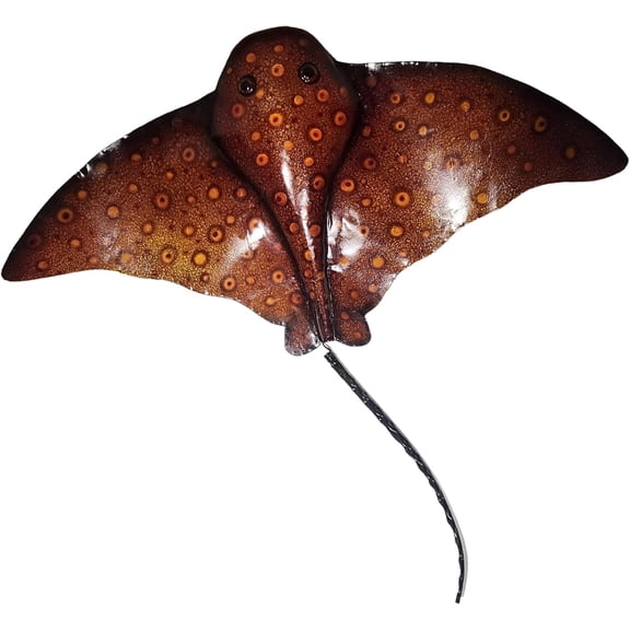 WorldBazzar Beautiful EXTRA LARGE HUGE Hand CRAFTED METAL Stingray Manta Ray Ocean Coral Wall Art Sculpture Statue One of Kind