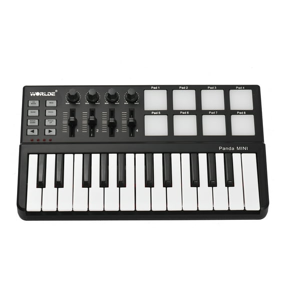 Worlde Panda mini Portable Mini 25-Key USB Keyboard and Drum Pad MIDI Controller