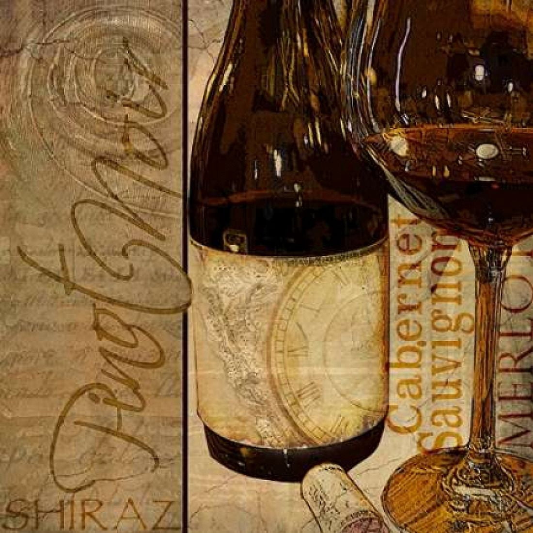 Worldly Wine Canvas Art - Lisa Wolk (24 x 24)