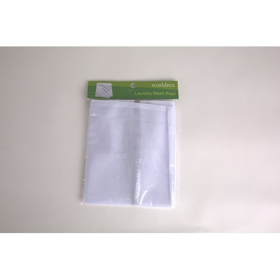 Worldmx Extra Large Durable Laundry Wash Bag, White Delicate Mesh Laundry Bag with Built in Zipper, Travel Organization Bag, Delicates Wash Bags for Lingerie Stockings