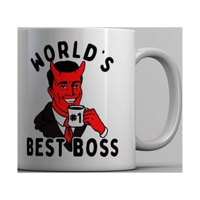Worlds Best Boss Devil Mug Office Job Demon Novelty Cup