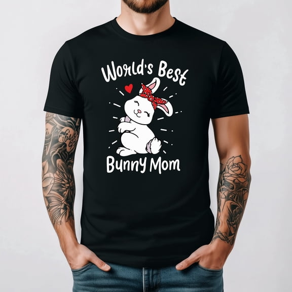 Worlds Best Bunny Mom Funny Easter Rabbit Unisex T-Shirt up to 5XL