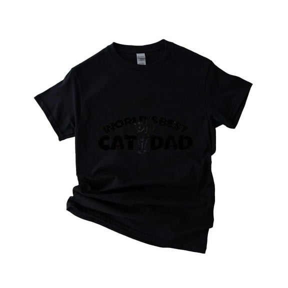 Worlds Best Cat Dad Funny Pet Owner Feline Lover T-Shirt , Hoodie , Sweatshirt, for men & women, up to size 5XL.