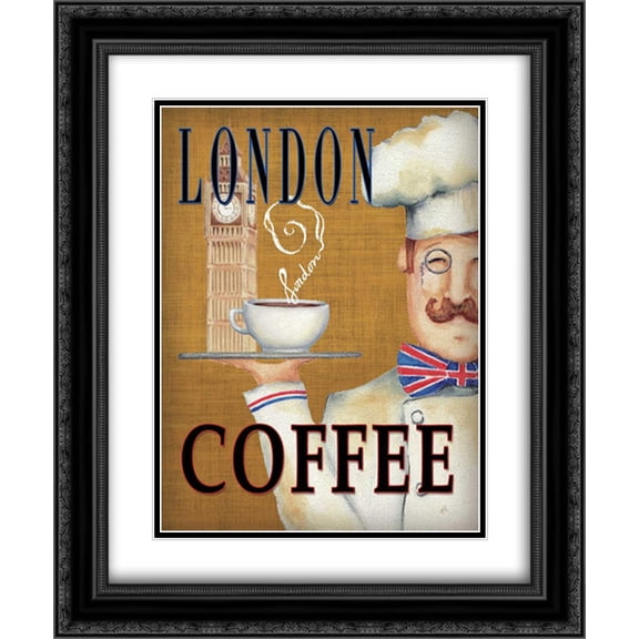 Worlds Best Chef III 2x Matted 20x24 Black Ornate Framed Art Print by Brissonnet, Daphne