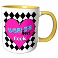 thumbnail image 1 of 3drose, Worlds Best Cook - Pink, 11oz Two-tone Yellow Mug, 1 of 6