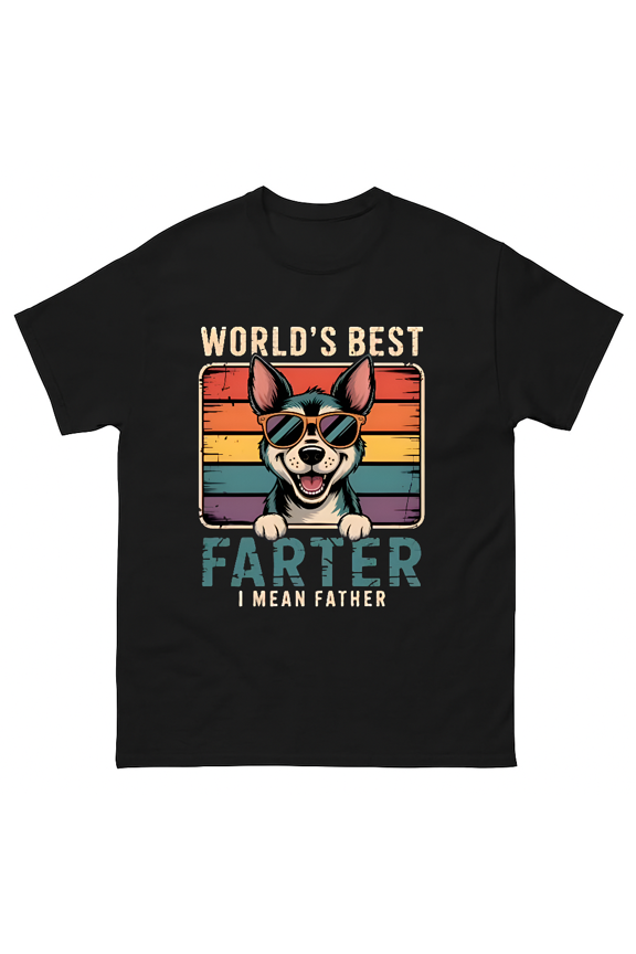 Worlds Best Farter I Mean Father Dad Dog Funny Pet Joke Unisex T-Shirt V12001, up to size 5XL
