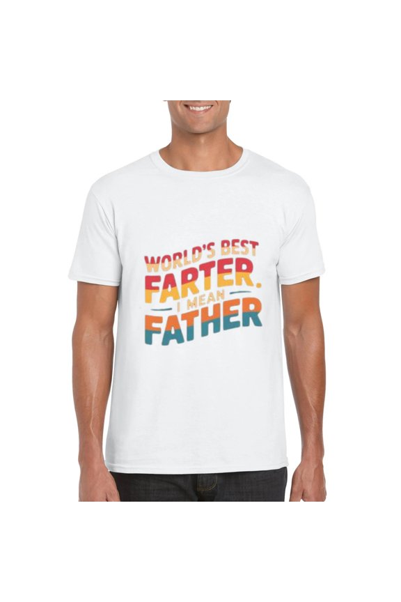 Worlds Best Farter I Mean Father Funny Dad Joke Humor T-Shirt, for men & women, up to size 5XL