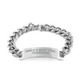 thumbnail image 1 of Worlds Best Legal Guardian Bracelet Stainless Steel Cuban Link Bracelet Him Men, 1 of 3