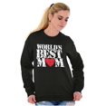 thumbnail image 1 of Worlds Best Mom Cool Mother's Day Women Crewneck Sweatshirt Brisco Brands M, 1 of 6