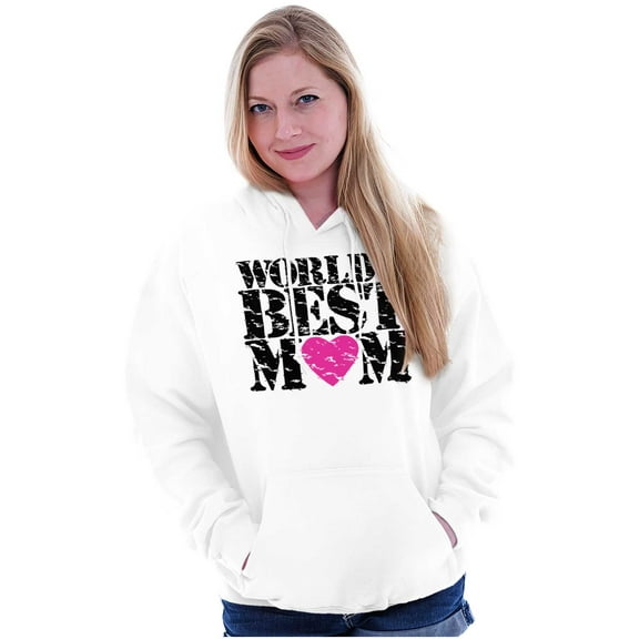 Worlds Best Mom Cool Mother's Day Women Plus Size Graphic Pullover Hoodie Brisco Brands 3X