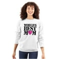 thumbnail image 1 of Worlds Best Mom Cool Mother's Day Women Plus Size Crewneck Sweatshirt Brisco Brands 4X, 1 of 5