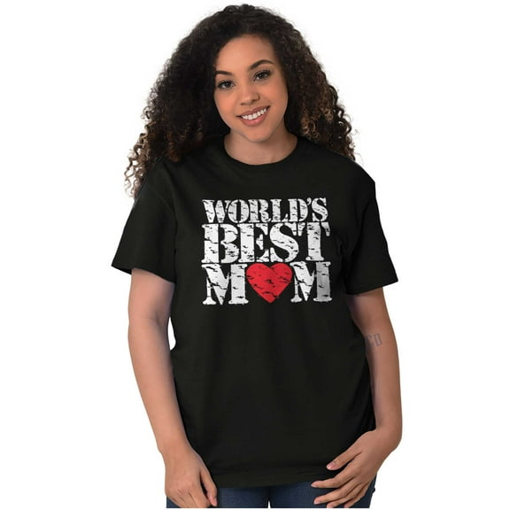 Worlds Best Mom Cool Mother's Day Women's Graphic T Shirt Tees Brisco Brands L