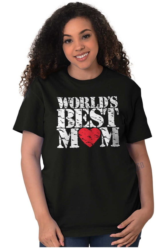 Worlds Best Mom Cool Mother's Day Women's Graphic T Shirt Tees Brisco Brands L