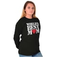 thumbnail image 1 of Worlds Best Mom Cool Mother's Day Women's Long Sleeve T Shirt Brisco Brands L, 1 of 4