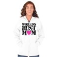 thumbnail image 1 of Worlds Best Mom Cool Mother's Day Zip Hoodie Sweatshirt Women Brisco Brands L, 1 of 4