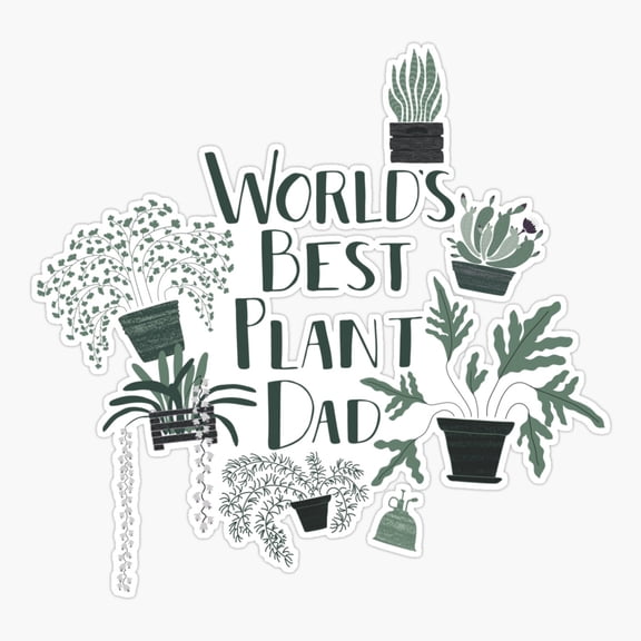 Worlds Best Plant Dad Sticker