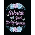 thumbnail image 1 of Worlds Best Social Worker: Black Blank Lined Journal, 1 of 1