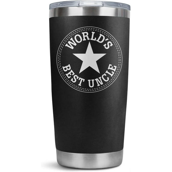 Worlds Best Uncle Ever Gifts, Uncle for Uncle Gifts from Niece Nephew, Fathers Day Unique Gifts for Uncle, 20 Oz Tumbler with Lid and Straw Insulated Cup Birthday Gifts Idea