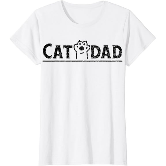 Worlds Best cat dad ever vintage cat dad father day men T-Shirt