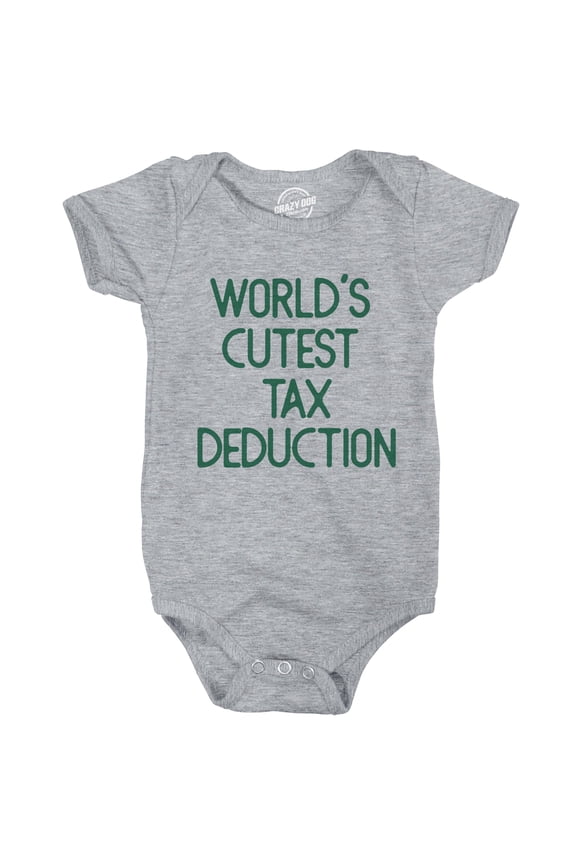 Worlds Cutest Tax Deduction Baby Bodysuit Funny Government Taxaxtion Deductible Jumper for Infants