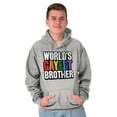 thumbnail image 1 of Worlds Gayest Brother Sibling Pride Hoodie Hooded Sweatshirt Men Brisco Brands S, 1 of 6