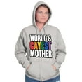 thumbnail image 1 of Worlds Gayest Mother Queer Mom Zip Hoodie Sweatshirt Women Brisco Brands S, 1 of 6