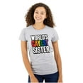 thumbnail image 1 of Worlds Gayest Sister Sibling Pride Womens Slim Fit Graphic Tee Brisco Brands S, 1 of 5