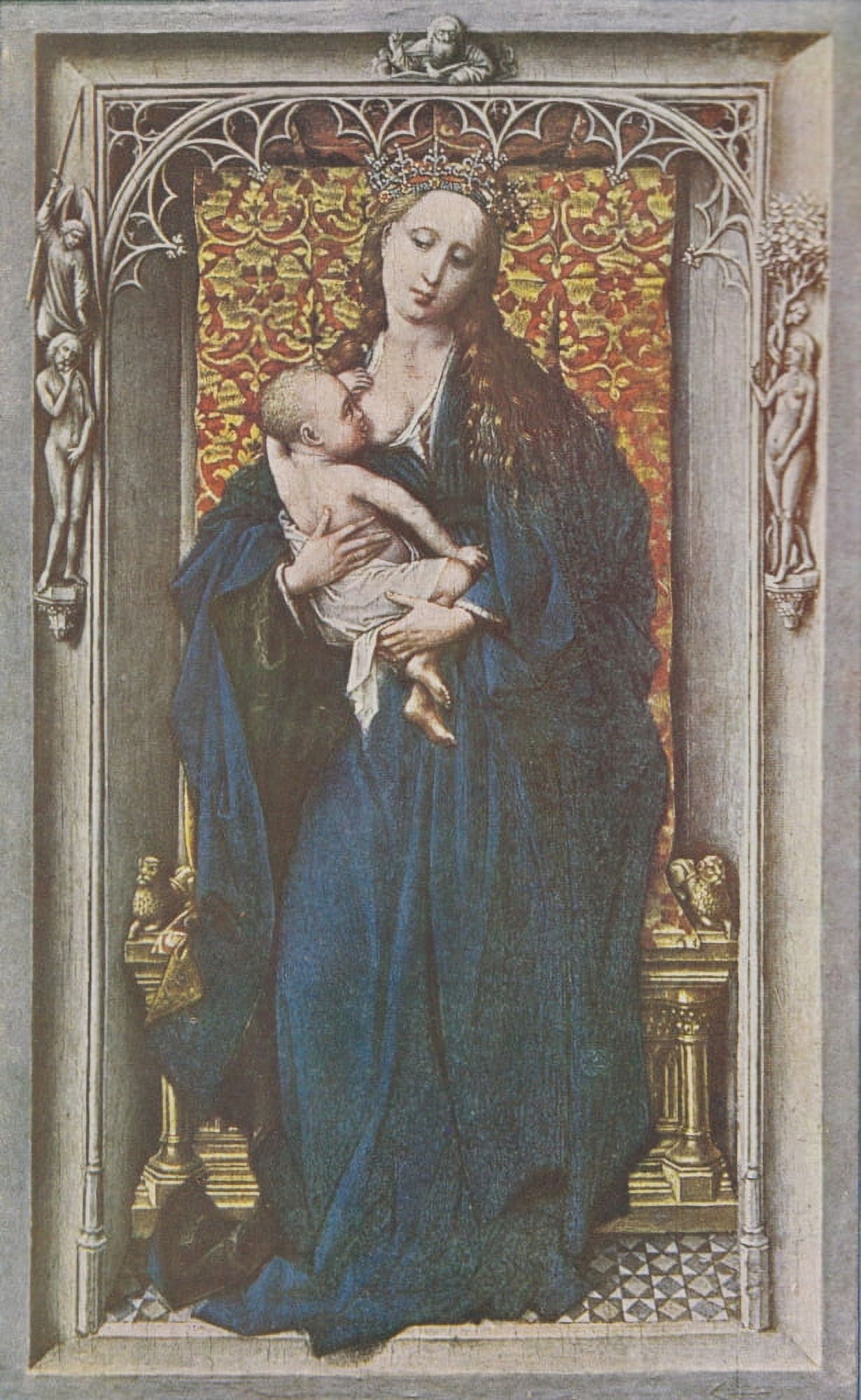 Worlds Great Pictures 1909 Virgin & Child Canvas Art - Rogier van der Weyden (18 x 24)