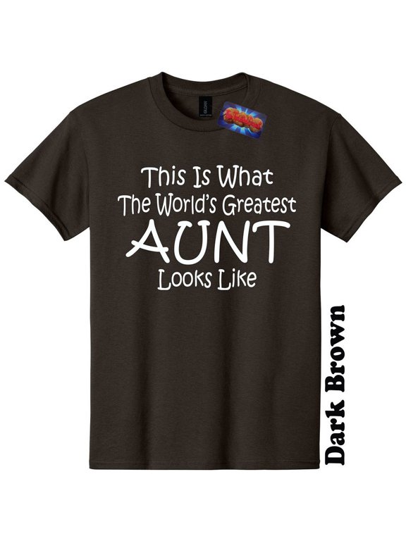 Worlds Greatest Aunt Funny T-Shirt Gender Reveal Baby Shower Tee