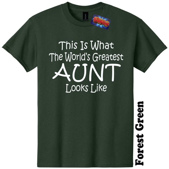Worlds Greatest Aunt Funny T-Shirt Gender Reveal Baby Shower Tee