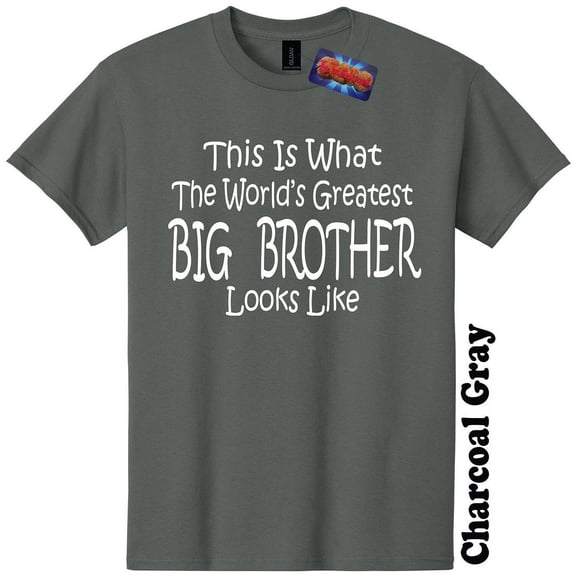Worlds Greatest Big Brother Funny T-Shirt Gender Reveal Baby Shower Tee