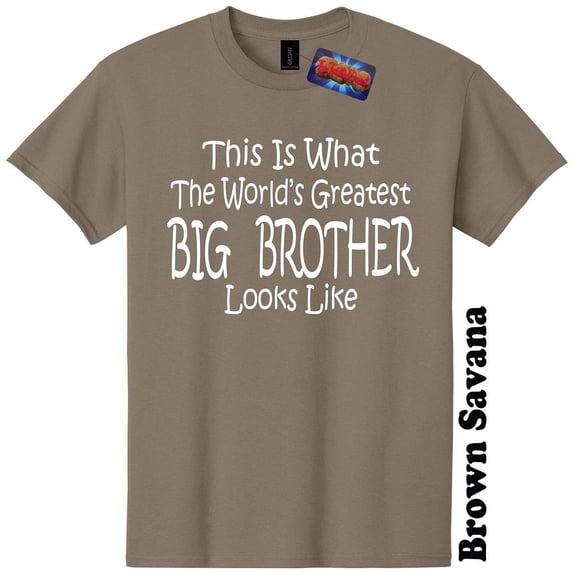 Worlds Greatest Big Brother Funny T-Shirt Gender Reveal Baby Shower Tee