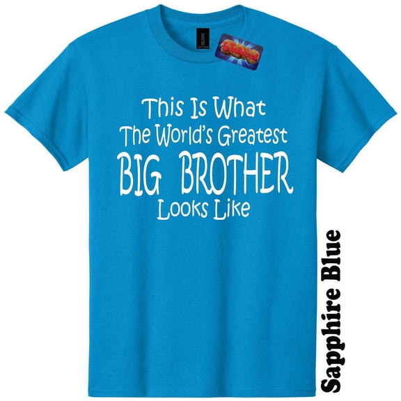 Worlds Greatest Big Brother Funny T-Shirt Gender Reveal Baby Shower Tee