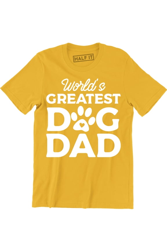 Worlds Greatest Dog Dad Funny Cool Father's Day Novelty Dogs Lover Mens T-Shirt