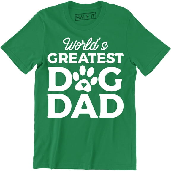 Worlds Greatest Dog Dad Funny Cool Father's Day Novelty Dogs Lover Mens T-Shirt