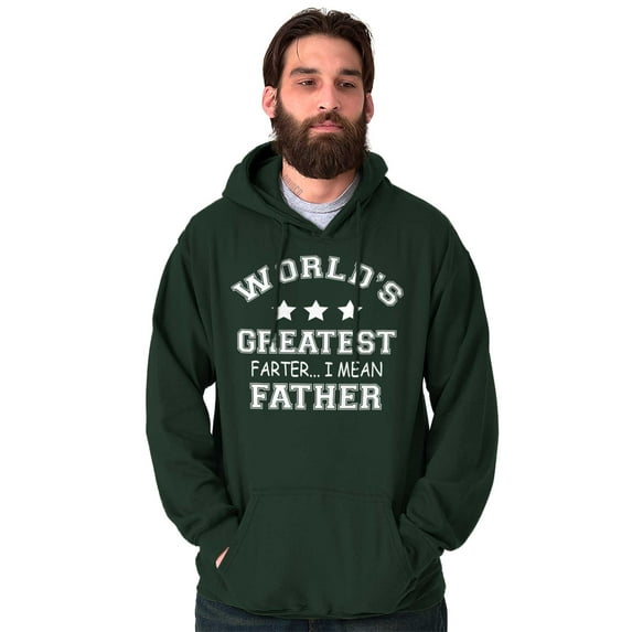 Worlds Greatest Farter Father Funny Hoodie Hooded Sweatshirt Men Brisco Brands L