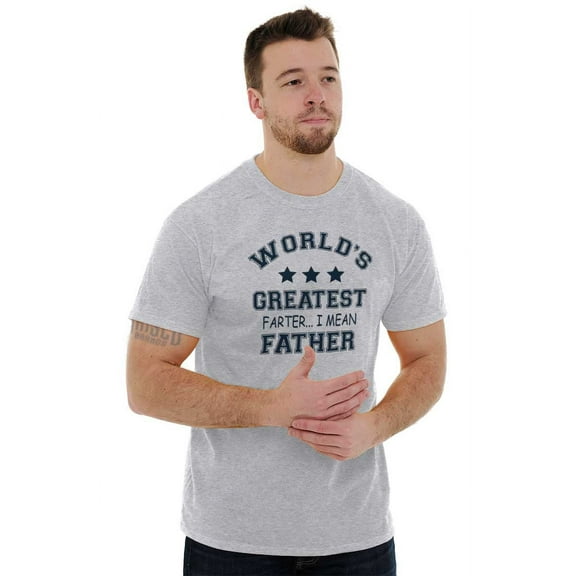 Worlds Greatest Farter Father Funny Men's Big & Tall Crewneck Graphic Tee Brisco Brands 3X