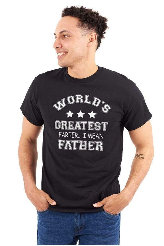 Worlds Greatest Farter Father Funny Men's Graphic T Shirt Tees Brisco Brands L