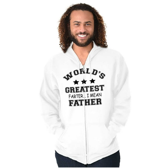 Worlds Greatest Farter Father Funny Zip Hoodie Sweatshirt Men Brisco Brands X