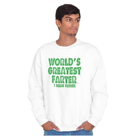 Worlds Greatest Farter I Mean Father Men's Big & Tall Crewneck Sweatshirt Brisco Brands 5X