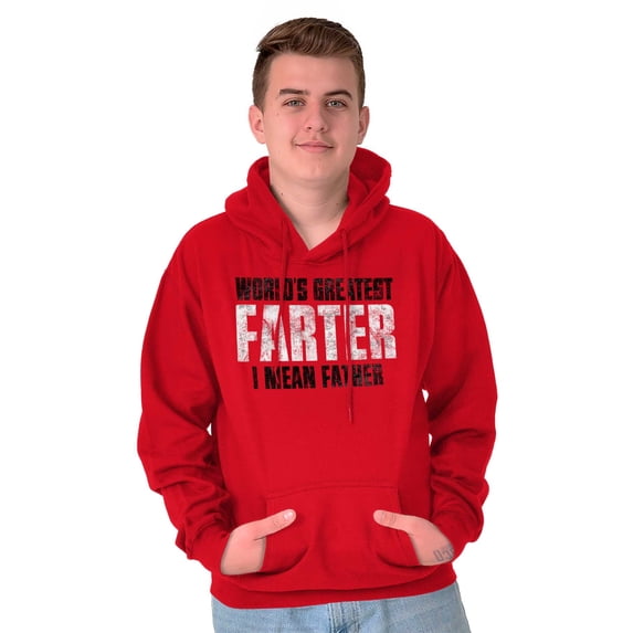 Worlds Greatest Father I Mean Farter Men's Big & Tall Graphic Hoodie Brisco Brands 5X