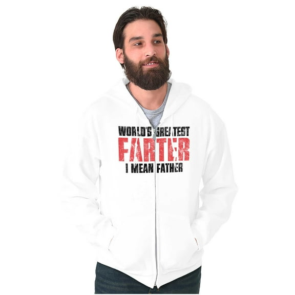 Worlds Greatest Father I Mean Farter Zip Hoodie Sweatshirt Men Brisco Brands L