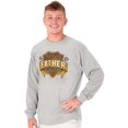 thumbnail image 1 of Worlds Greatest Father Trophy Dad Men's Big & Tall Long Sleeve Graphic Tee Brisco Brands 3X, 1 of 2