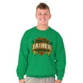 thumbnail image 1 of Worlds Greatest Father Trophy Dad Men's Big & Tall Crewneck Sweatshirt Brisco Brands 5X, 1 of 4