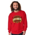 thumbnail image 1 of Worlds Greatest Father Trophy Dad Men's Big & Tall Crewneck Sweatshirt Brisco Brands 5X, 1 of 4