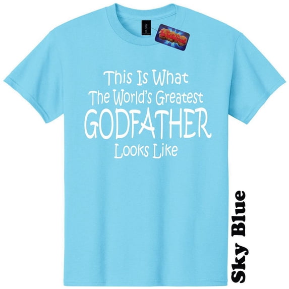 Worlds Greatest Godfather Funny Fathers Day T-Shirt Gender Reveal Baby Shower Tee