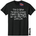 thumbnail image 1 of Worlds Greatest Little Brother T-Shirt Mommy Daddy The Twisted Donut, 1 of 5