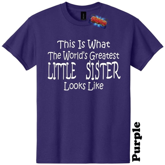 Worlds Greatest Little Sister T Shirt Big Sis Bro Baby Shower The Twisted Donut