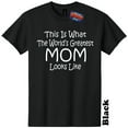thumbnail image 1 of Worlds Greatest Mom Funny T-Shirt Birthday Mothers Day Gender Reveal Baby Shower Christmas Gift 25 Colors 8 Sizes, 1 of 5
