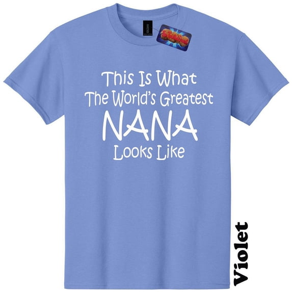 Worlds Greatest Nana T Shirt Funny Mothers Day Gender Reveal Baby Shower Tee